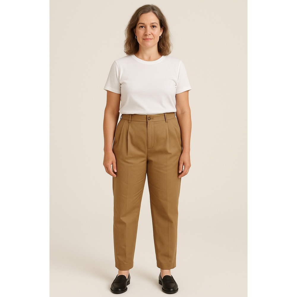 EVERLANE BROWN TROUSERS SIZE 16 WOMEN'S CHIC SUSTAINABLE CAREER